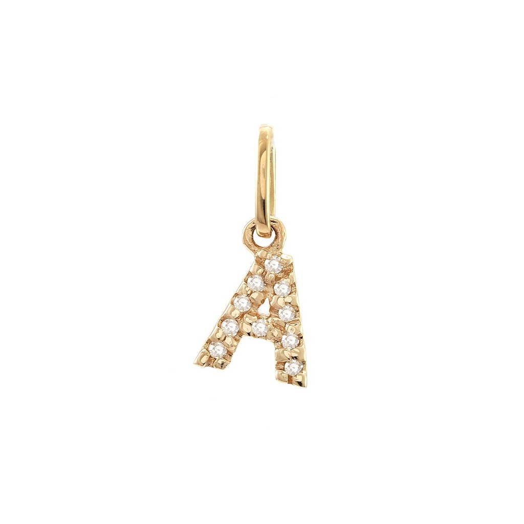 Petite Diamond Initial Pendant